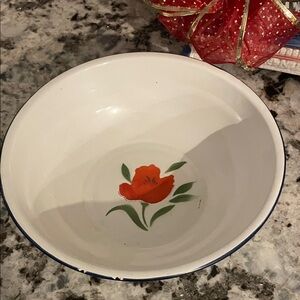 Golden Rhinoceros Enamelware Bowl